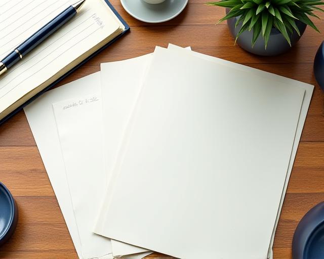 Legal correspondence, a notebook and a pen arranged on a solicitor's desk ready for an initial enquiry